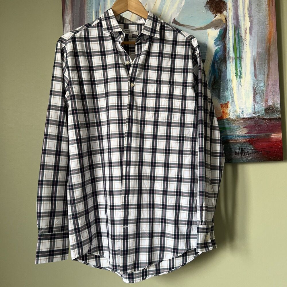 Peter Millar Summer Comfort Randall Perform Polyester Sport Shirt Men’s Size M